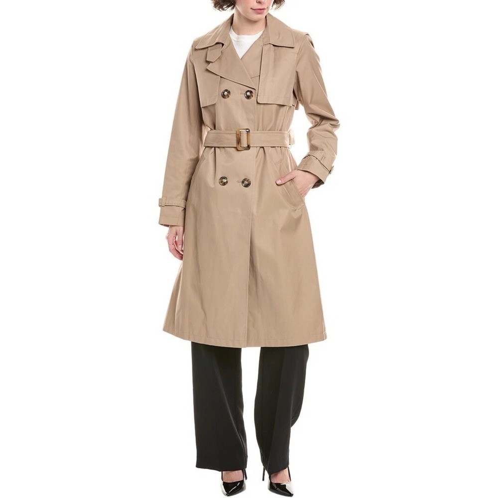 Sam‎ Edelman NEW Trench Coat Women's MEDIUM Double Breasted M11380 INO BIRCH